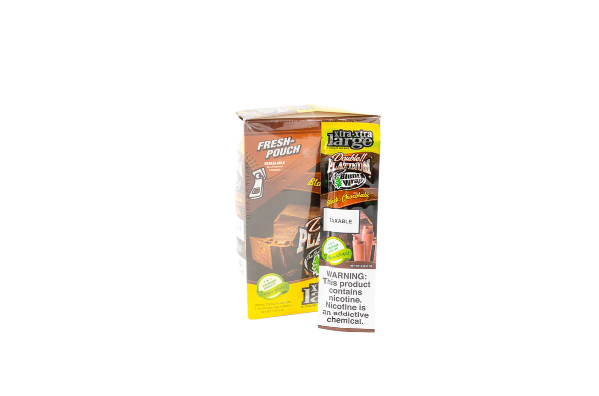 Blunt Wrap Xtra Xtra Large Double Platinum 2x Sabor Black Chocolate Hitters Shop 