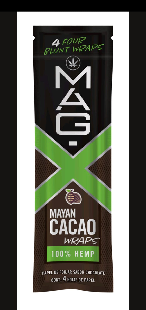 Mayan Wraps MAG-X MAYAN CACAO 4 BLUNT WRAPS 100% HEMP – Hitters Shop